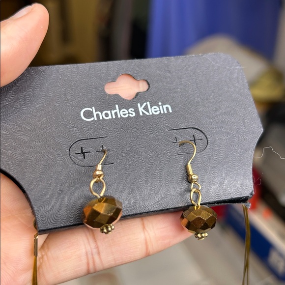 Vintage Charles Klein Brown Beaded Necklace And Earring Set - Picture 5 of 8